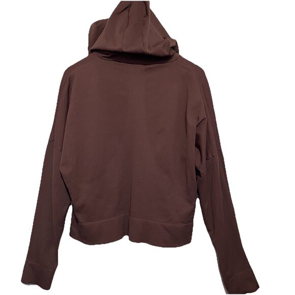 AYBL Seamless Hoodie XL Brown Cropped Athleisure Activewear Casual NWOT - Picture 2 of 8
